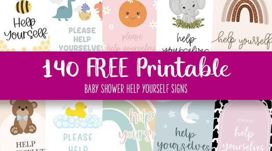 Baby Shower Help Yourself Signs