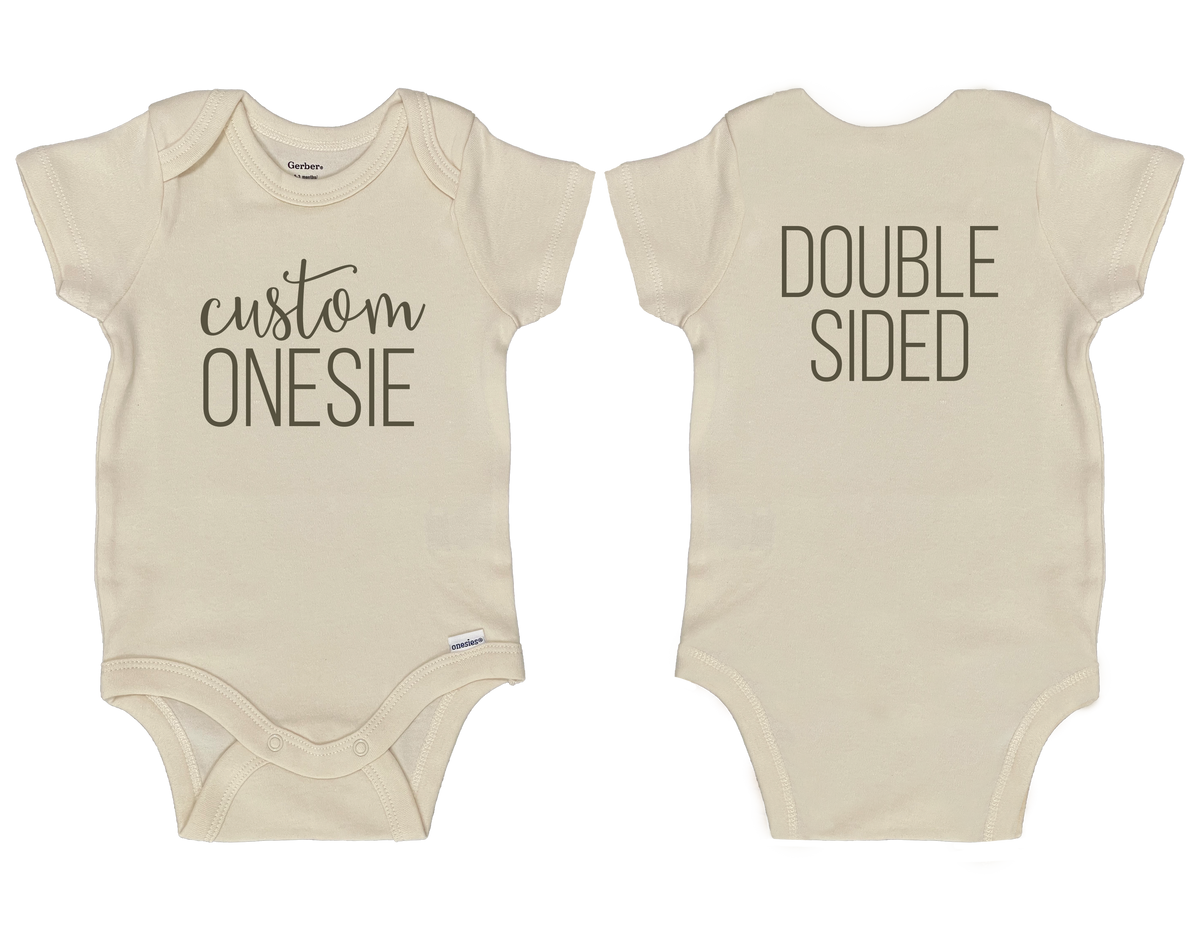 Double-Sided Custom Onesie©/Bodysuit - Beige