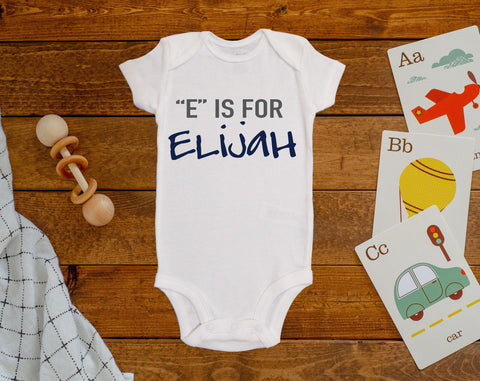 E Is For Elijah Onesie©/Bodysuit