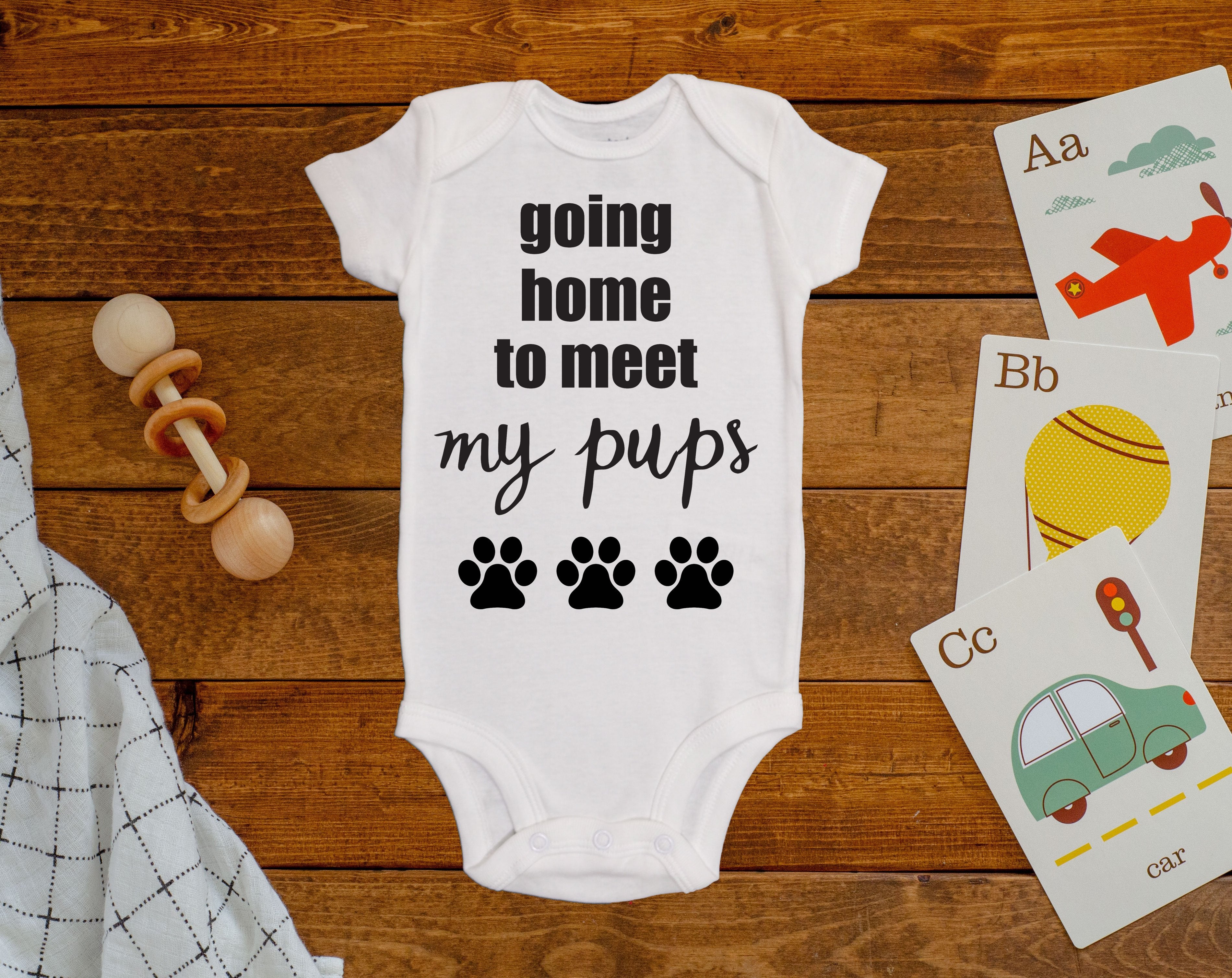 Going To Home To Meet My Pups (Dog) Onesie©/Bodysuit