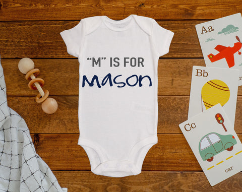 M Is For Mason Onesie©/Bodysuit