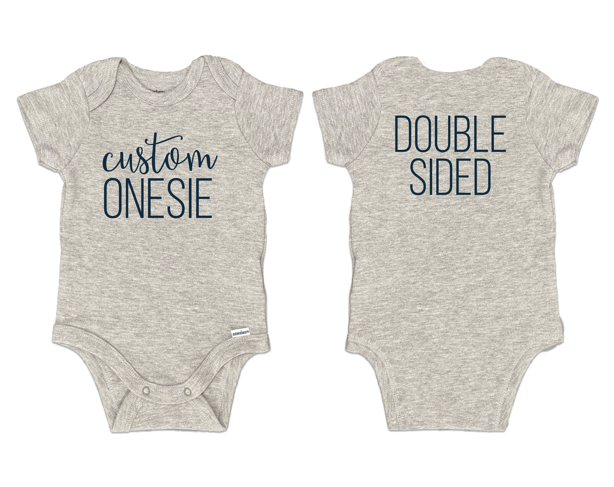 Double-Sided Custom Onesie©/Bodysuit - Gray