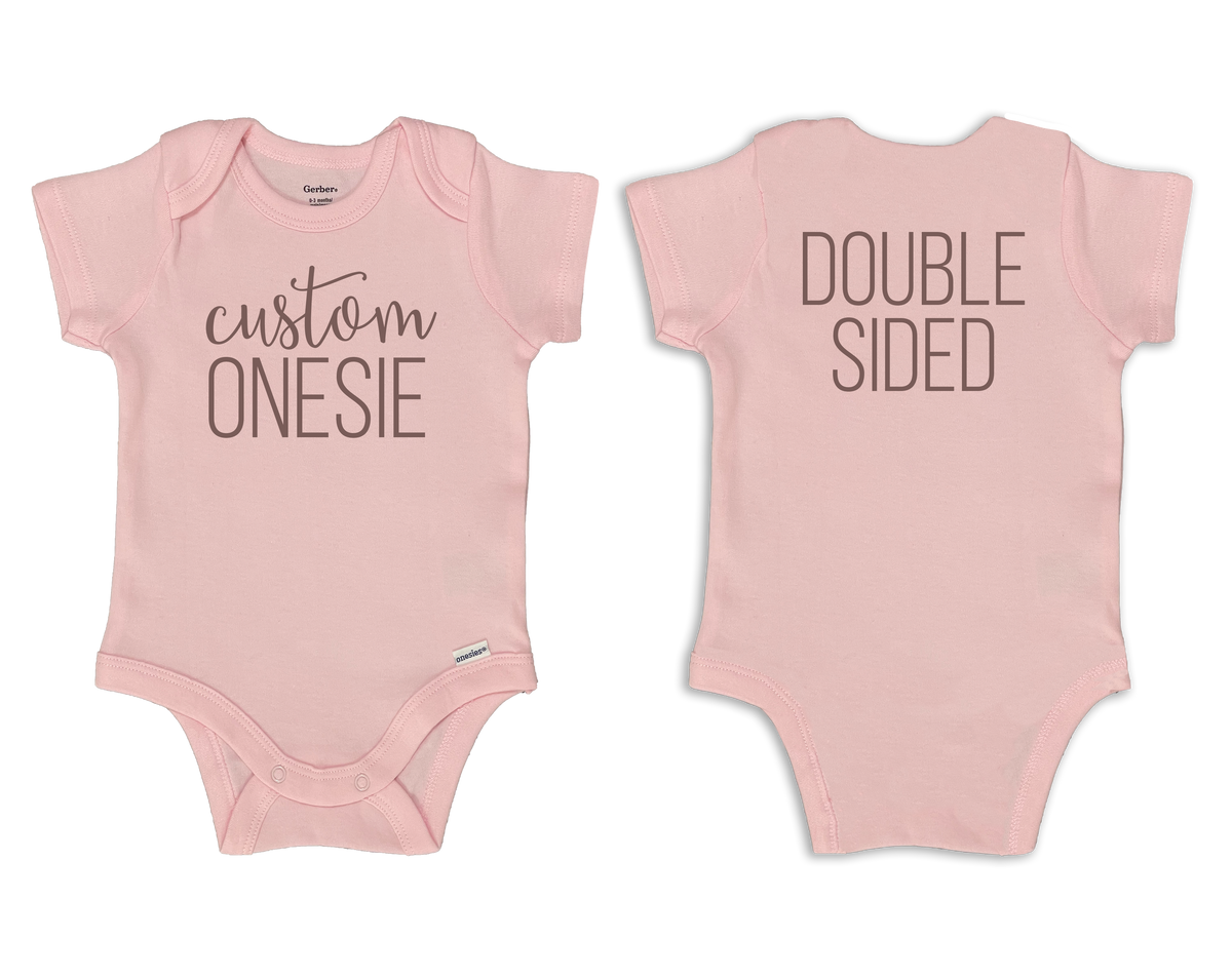 Double-Sided Custom Onesie©/Bodysuit - Pink